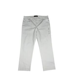 Gap Universal Slim Boyfriend White Raw Hem Jeans Size 16/33